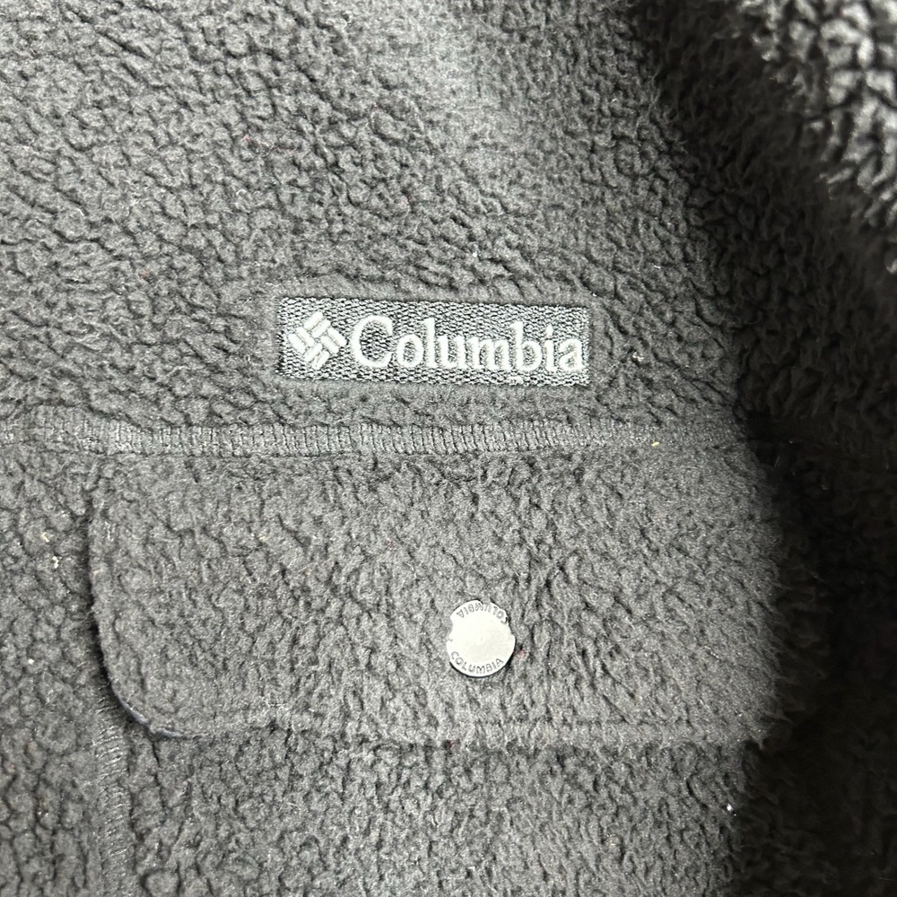 Columbia‎ Fleece Snap Neck Shirt Jacket Black Size XXL Women's Cozy Warm Layer - Picture 3 of 10